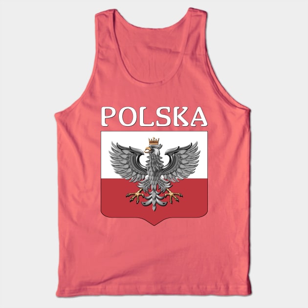 POLSKA - Polish Eagle and Shield Tank Top by DreamStatic